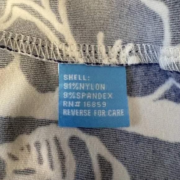 J McLaughlin Navy Floral Shirt Dress Sz M / L Belted Catalina Career Office READ - Picture 10 of 12